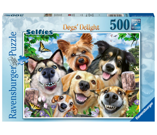 Ravensburger pusle 500 tk Rõõmsad selfie koerad