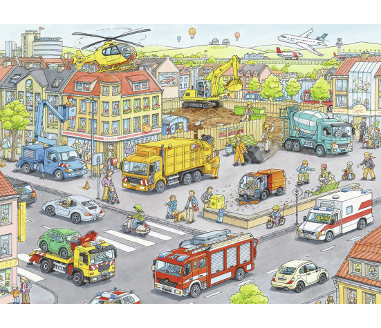 Ravensburger Puzzle 100 pc Vehicles in the City