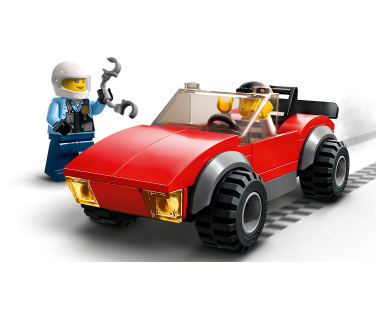 LEGO City Auto tagaajamine politsei mootorrattaga