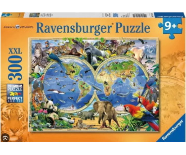 Ravensburger Puzzle 300 pc World Atlas with Animals