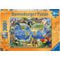 Ravensburger Puzzle 300 pc World Atlas with Animals