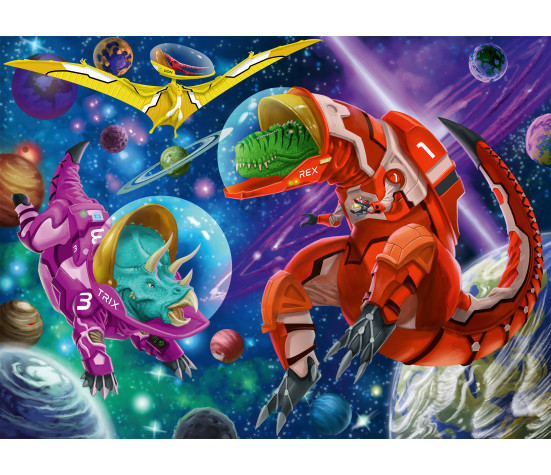 Ravensburger Puzzle 200 pc Space Dinosaurs