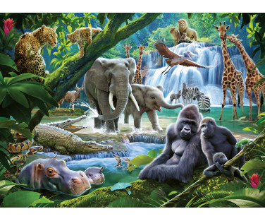 Ravensburger Puzzle 100 pc Jungle family