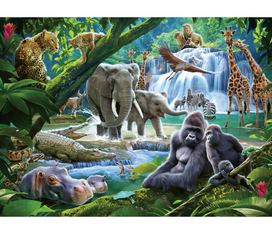 Ravensburger Puzzle 100 pc Jungle family