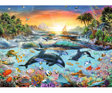 Ravensburger Puzzle 200 pc Orca Paradise