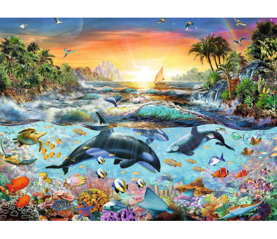 Ravensburger Puzzle 200 pc Orca Paradise