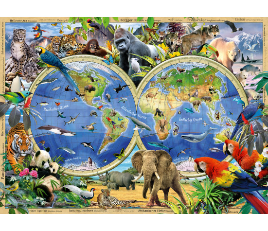 Ravensburger Puzzle 100 pc Animals of the World