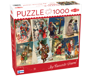 Tactic puzzle 1000 pc Retro Style Christmas Cards