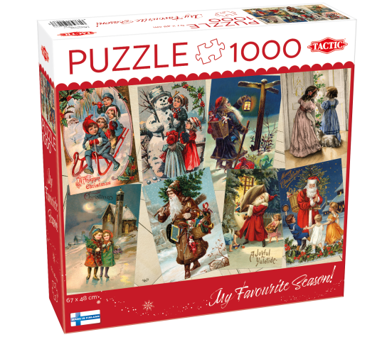 Tactic puzzle 1000 pc Retro Style Christmas Cards