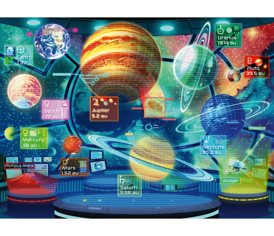 Ravensburger pusle 300 tk Planeetide hologrammid