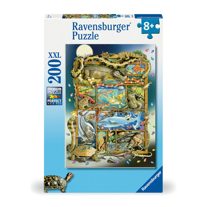 Ravensburger puzzle 200 pc Reptiles on a Picture Frame