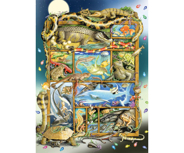 Ravensburger puzzle 200 pc Reptiles on a Picture Frame