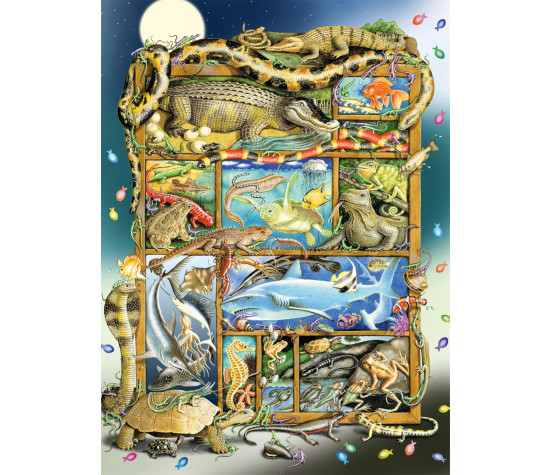 Ravensburger puzzle 200 pc Reptiles on a Picture Frame