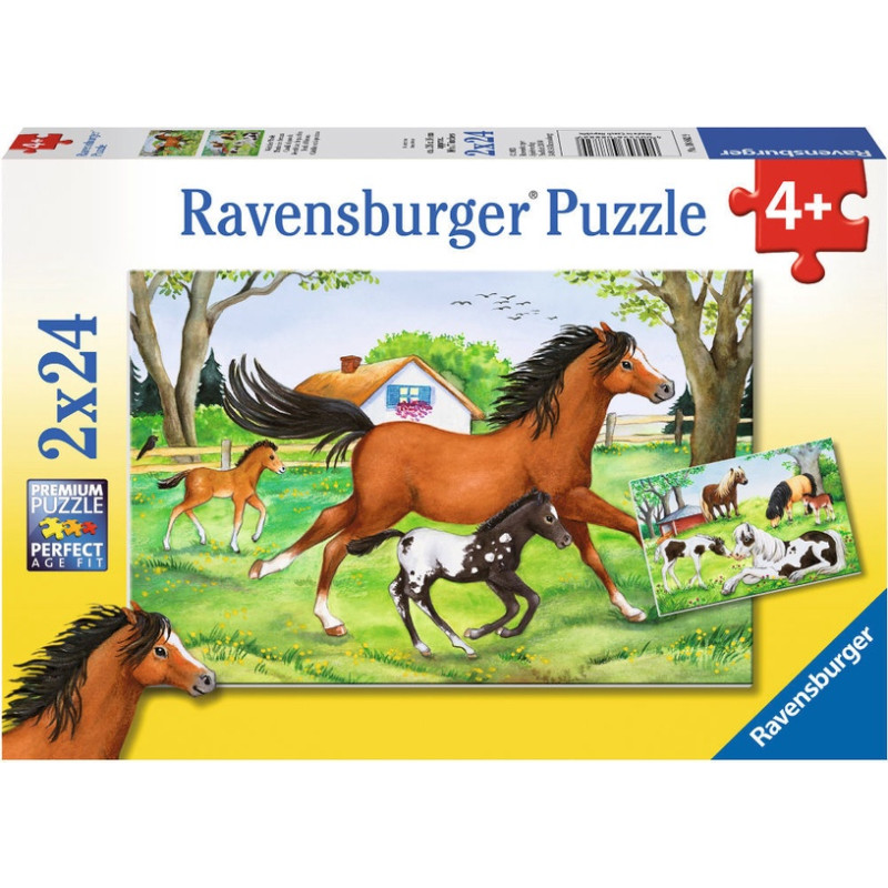 Ravensburger pusle 2x24 tk Hobuste maailm