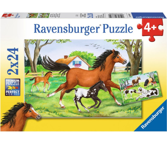 Ravensburger pusle 2x24 tk Hobuste maailm