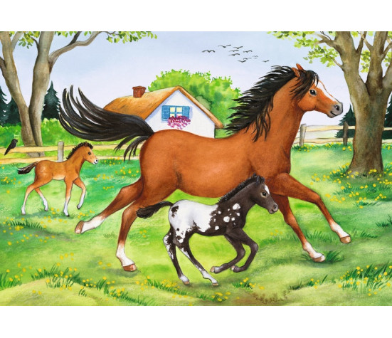 Ravensburger Puzzle 2x24 pc World of Horses