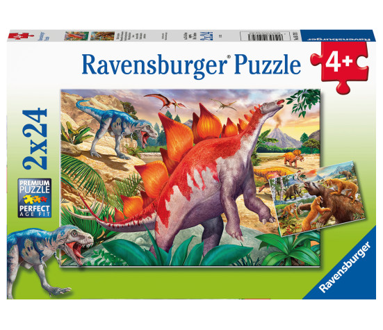 Ravensburger pusle 2x24 tk Dinosaurused