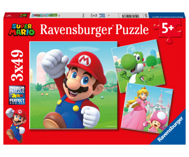 Ravensburger pusle 3x49 tk Super Mario