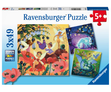 Ravensburger pusle 3x49 tk Maagilised tegelased