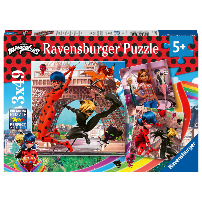 Ravensburger pusle 3x49 tk Miraculous