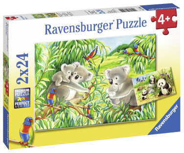 Ravensburger Puzzle 2x24 pc Sweet Koalas and Pandas