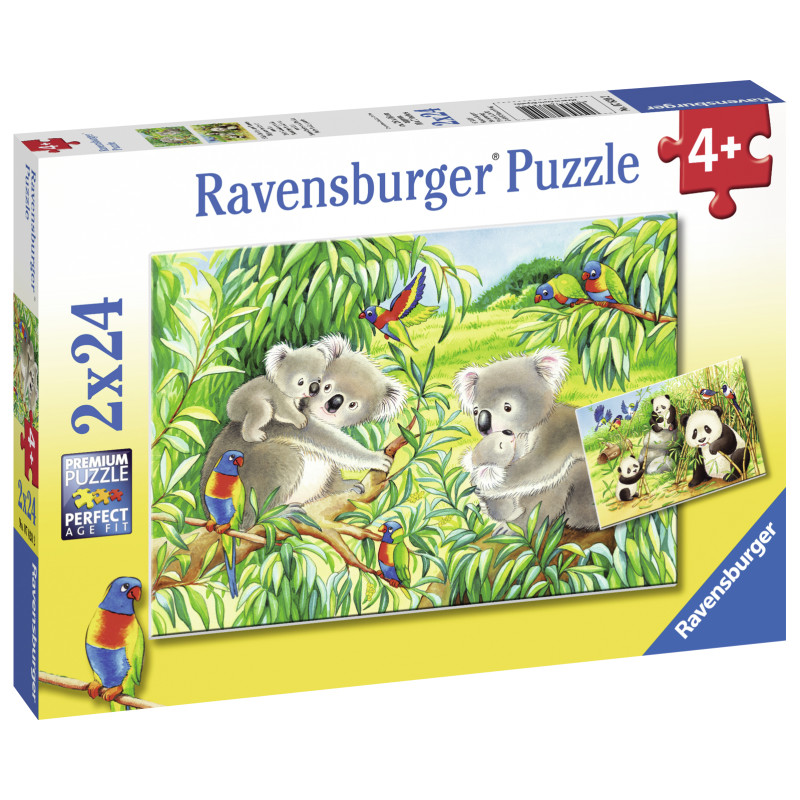 Ravensburger pusle 2x24 tk Koalad ja pandad