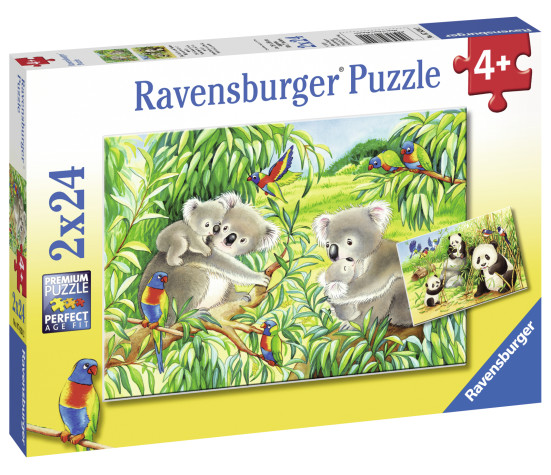 Ravensburger Puzzle 2x24 pc Sweet Koalas and Pandas