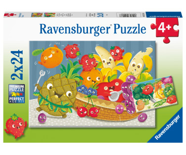 Ravensburger Puzzle 2x24 pc Fresh Fruits and Vegetables