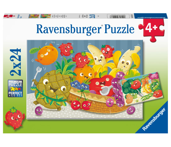 Ravensburger Puzzle 2x24 pc Fresh Fruits and Vegetables