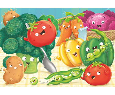 Ravensburger Puzzle 2x24 pc Fresh Fruits and Vegetables