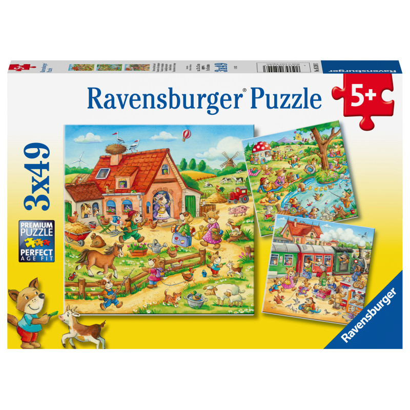 Ravensburger pusle 3x49 tk Puhkus maal