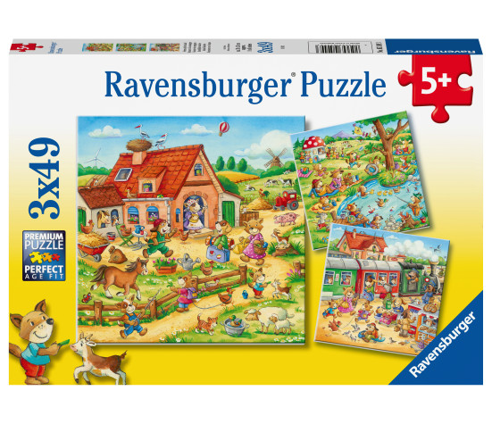 Ravensburger Puzzle 3x49 pc Holidays in the Countryside