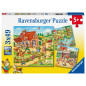 Ravensburger Puzzle 3x49 pc Holidays in the Countryside