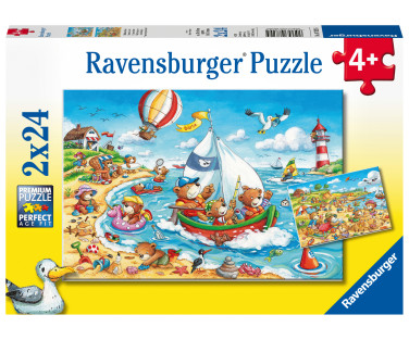 Ravensburger pusle 2x24 tk Puhkus mere ääres