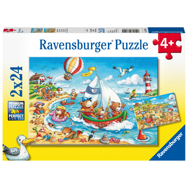 Ravensburger pusle 2x24 tk Puhkus mere ääres