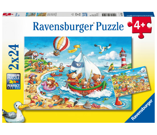 Ravensburger pusle 2x24 tk Puhkus mere ääres