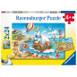 Ravensburger pusle 2x24 tk Puhkus mere ääres