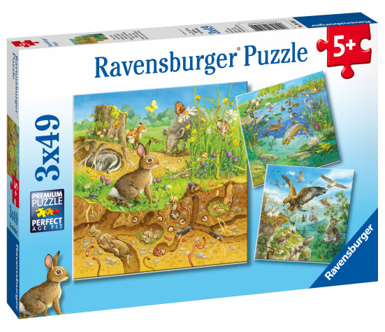 Ravensburger Puzzle 3x49 pc Animals