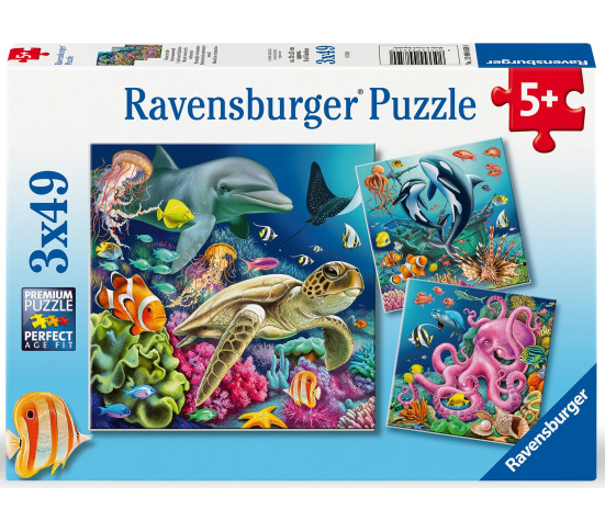 Ravensburger puzzle 3x49 pc Sea Animals