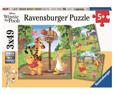 Ravensburger pusle 3x49 tk Karupoeg Puhh - Spordipäev