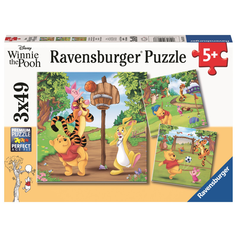 Ravensburger pusle 3x49 tk Karupoeg Puhh - Spordipäev