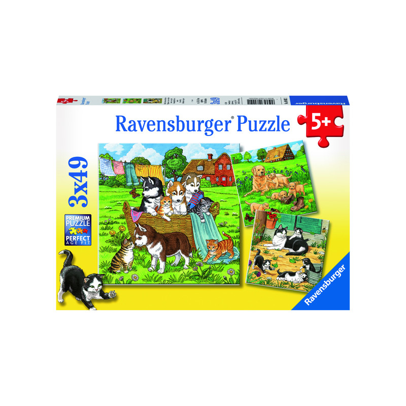 Ravensburger Puzzle 3x49 pc Cats and Dogs