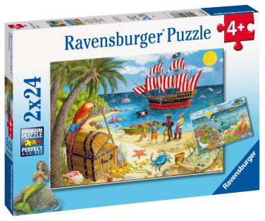 Ravensburger Puzzle 2x24 pc Pirates and Mermaids