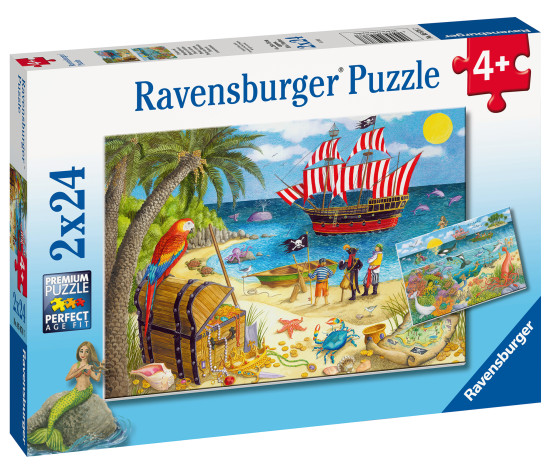 Ravensburger Puzzle 2x24 pc Pirates and Mermaids