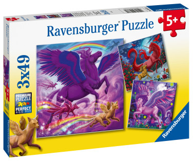 Ravensburger puzzle 3x49 pc Mythical Grandeur