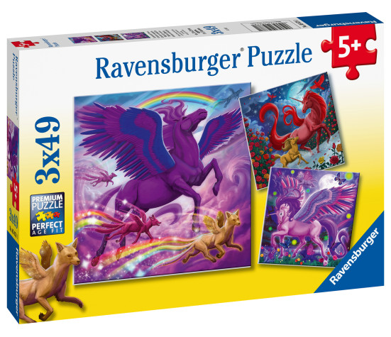 Ravensburger puzzle 3x49 pc Mythical Grandeur