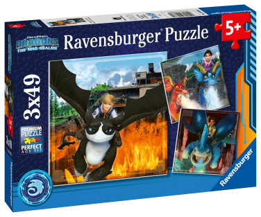 Ravenburgeri Puzzle 3x49 pc How to train your dragon.