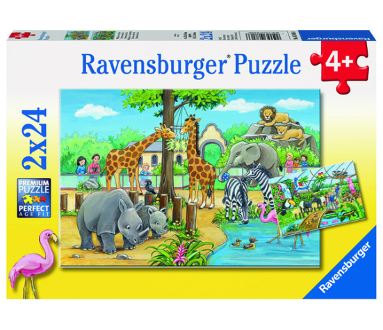 Ravensburger pusle 2x24 tk Loomaaed