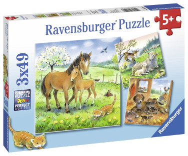 Ravensburger Puzzle 3x49 pc Cuddle Time