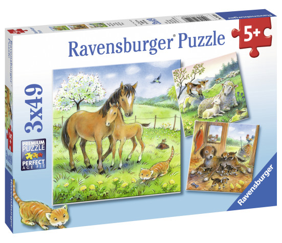 Ravensburger Puzzle 3x49 pc Cuddle Time